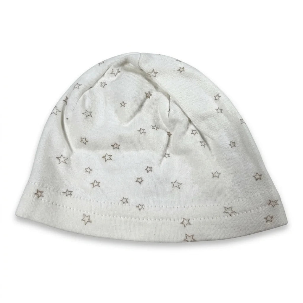 Randig mössa - Storlek 56 - Vit