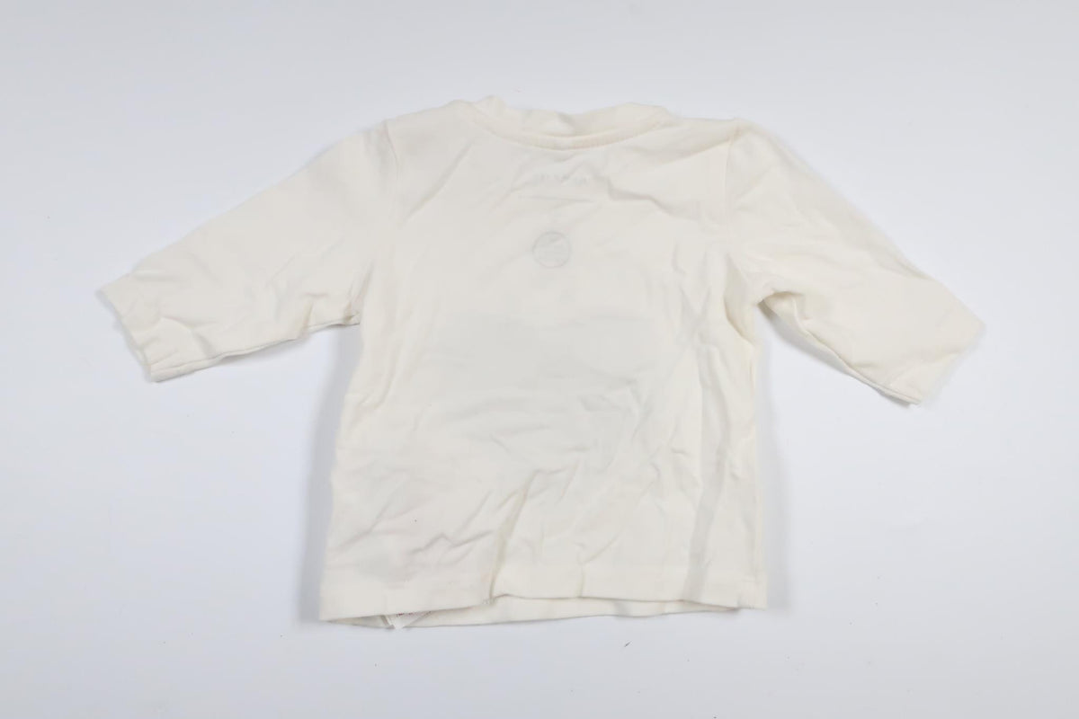Off-white long-sleeved sweater with hearts from Name It in size 50