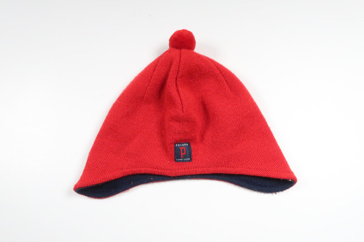 Fleece-lined hat from Polarn o. Pyret - Size 44/46 - Red