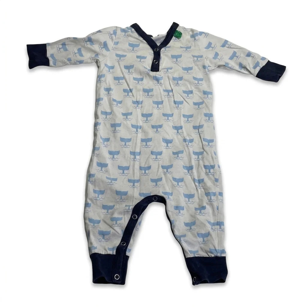 Djurmönstrad pyjamas från Fred's World - Storlek 56 - Vit