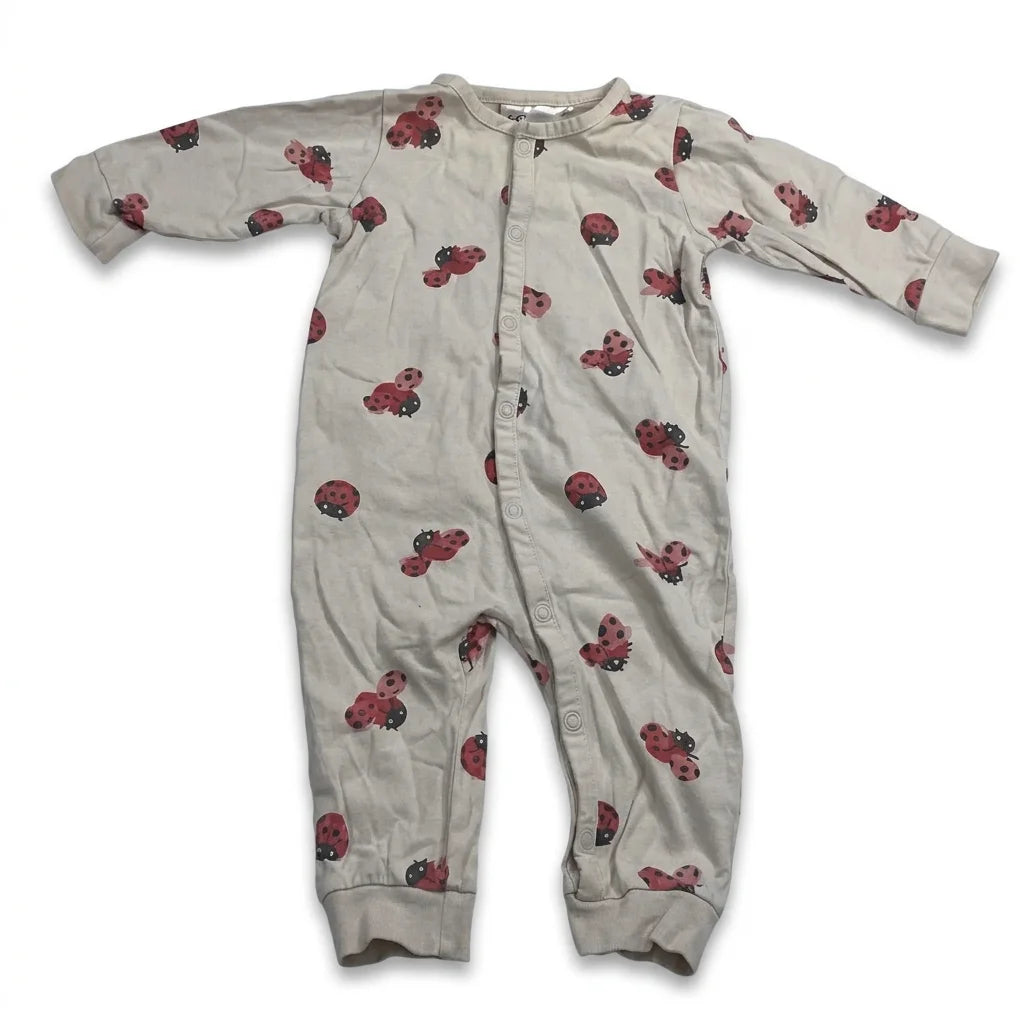Djurmönstrad pyjamas från H&M - Storlek 68 - Beige