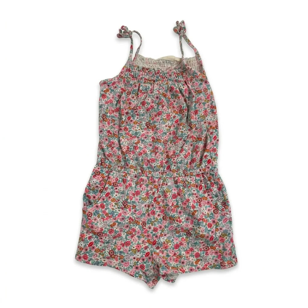 Blommig sparkdräkt från Kappahl - Storlek 98 - Rosa