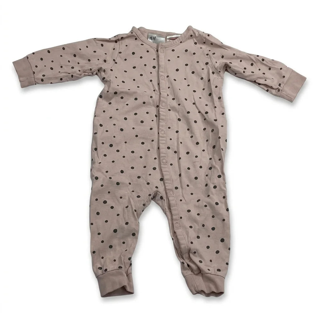 Prickig pyjamas från H&M - Storlek 68 - Rosa