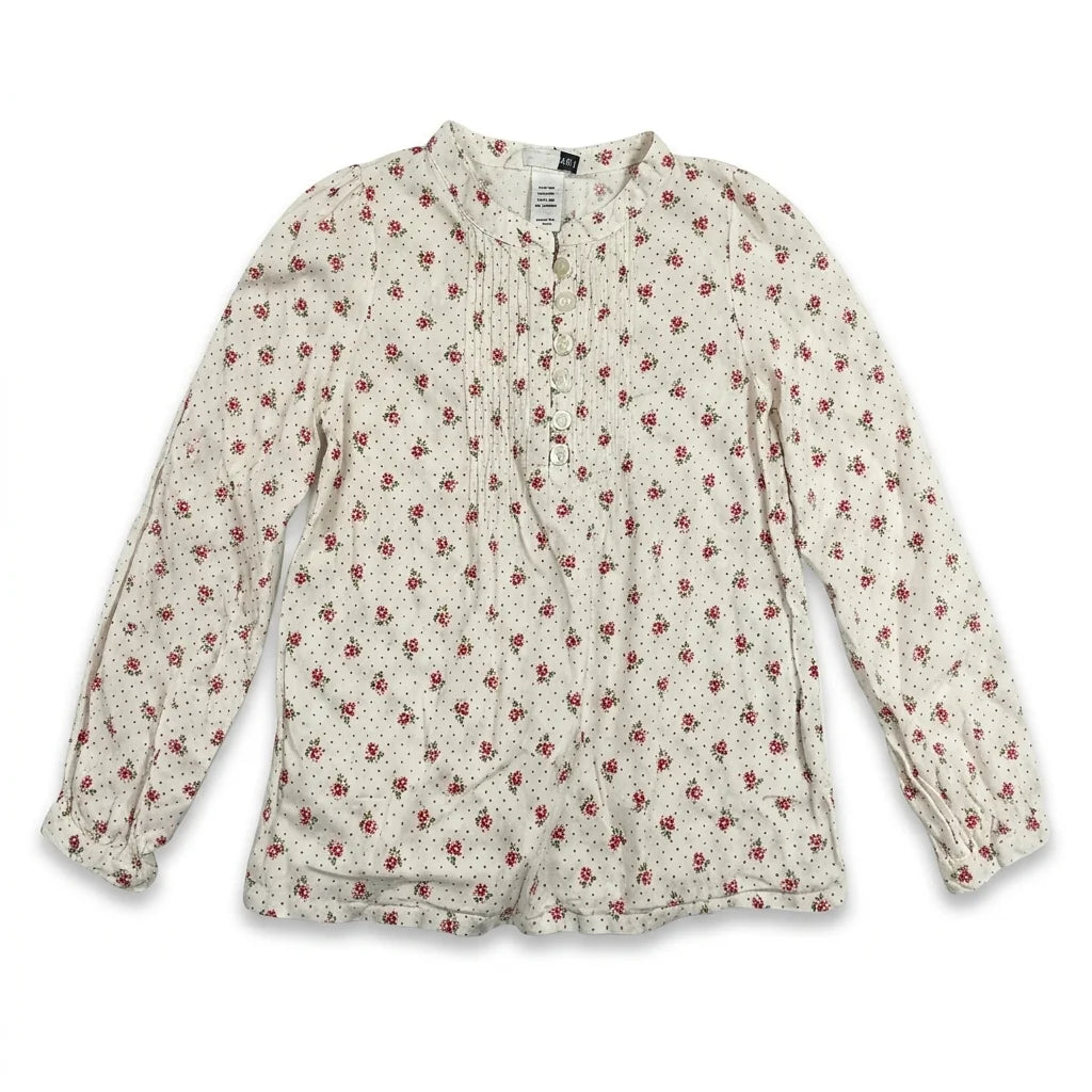 Blommig blus från H&M - Storlek 116 - Vit