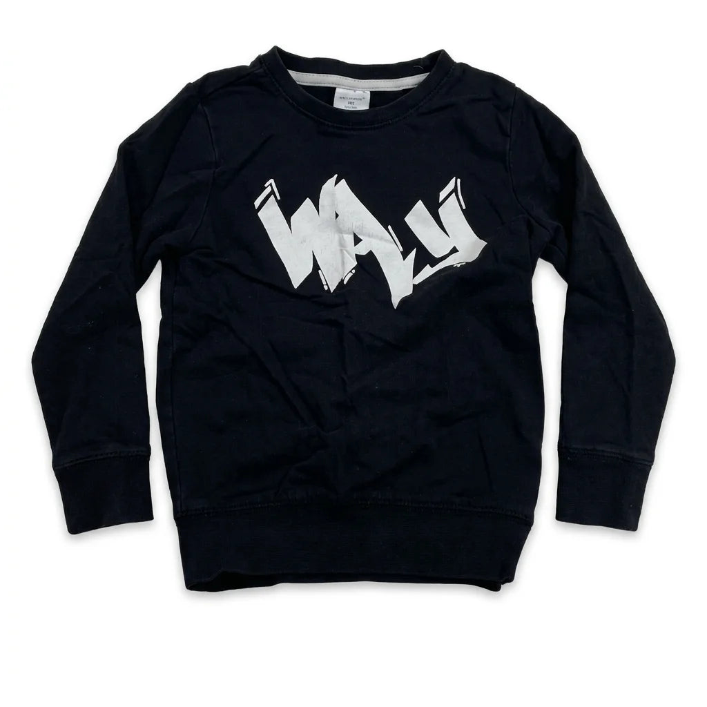 Mönstrad sweatshirt från Lager 157 - Storlek 110 - Svart