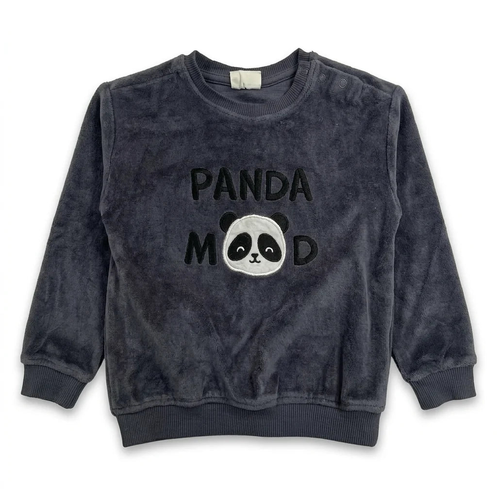 Mönstrad sweatshirt från Kappahl - Storlek 80/86 - Grå