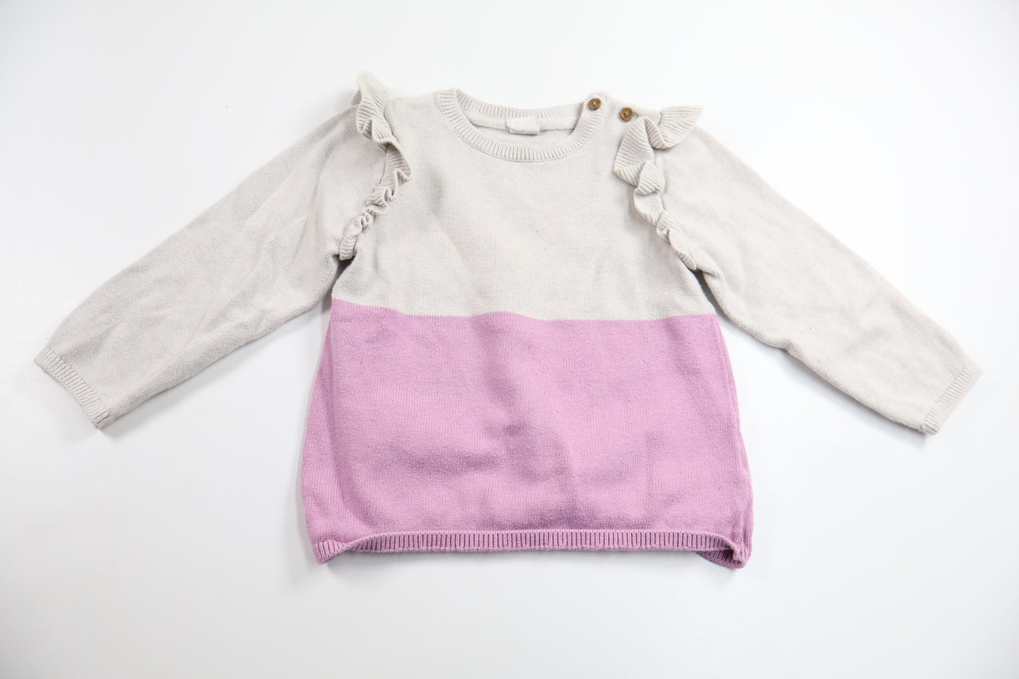 Stickad tröja från H&M - Storlek 92 - Grå