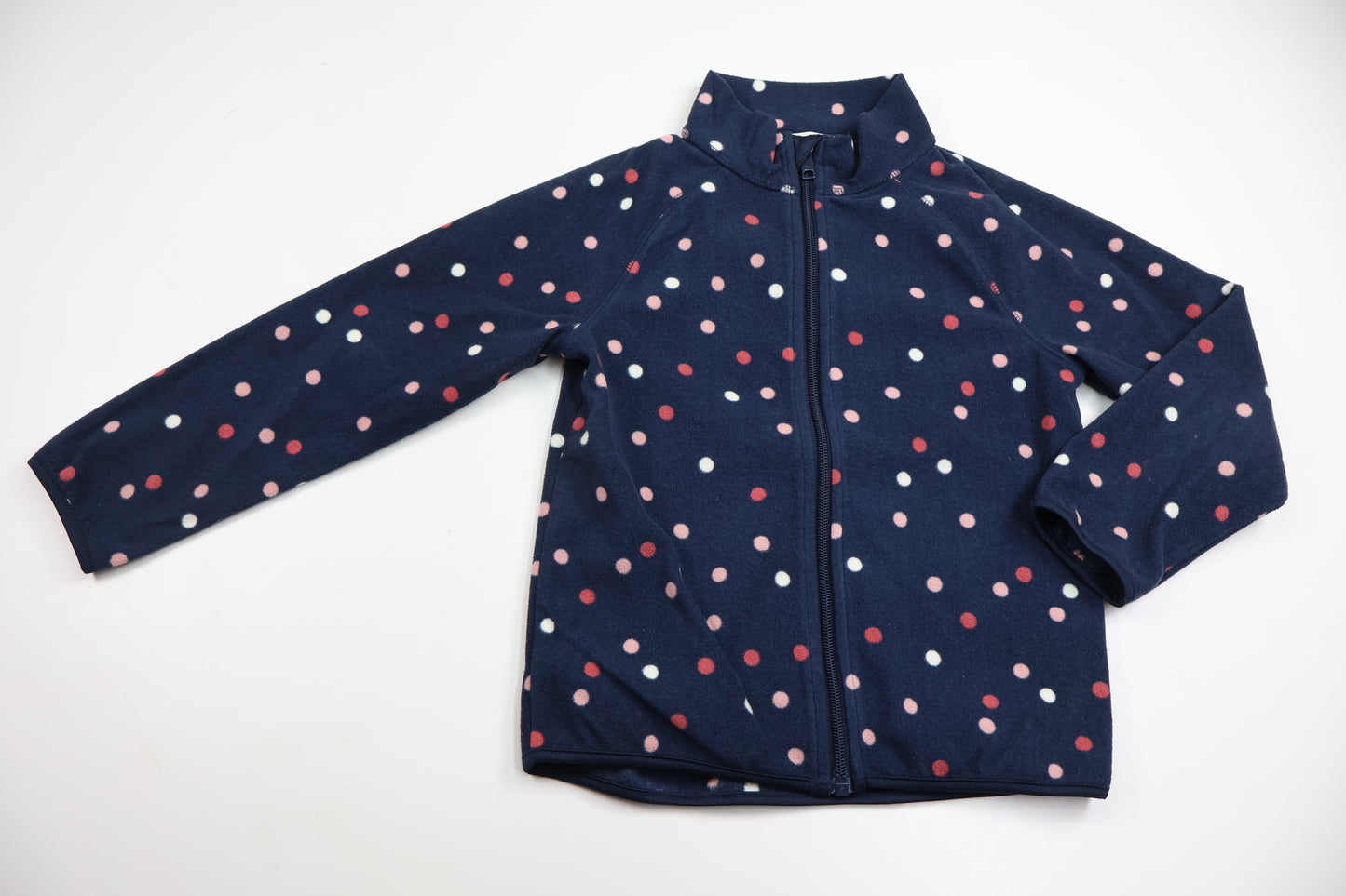 Prickig fleecejacka från H&M - Storlek 110/116 - Marinblå