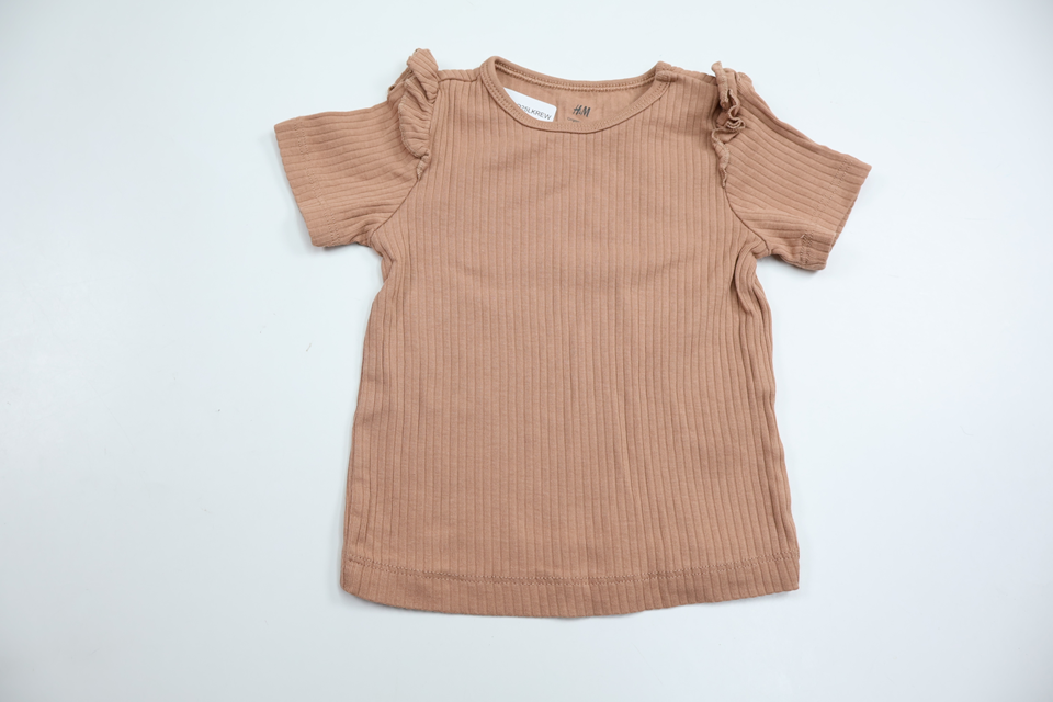 Ribbad tröja från H&M - Storlek 68 - Beige