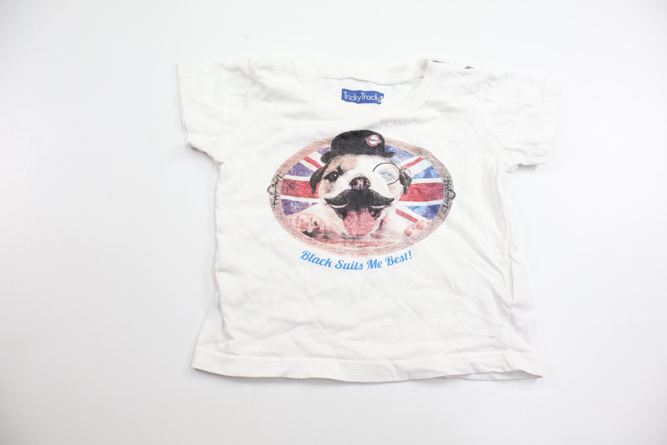 T-shirt från Tricky Tracks - Storlek 74 - Vit