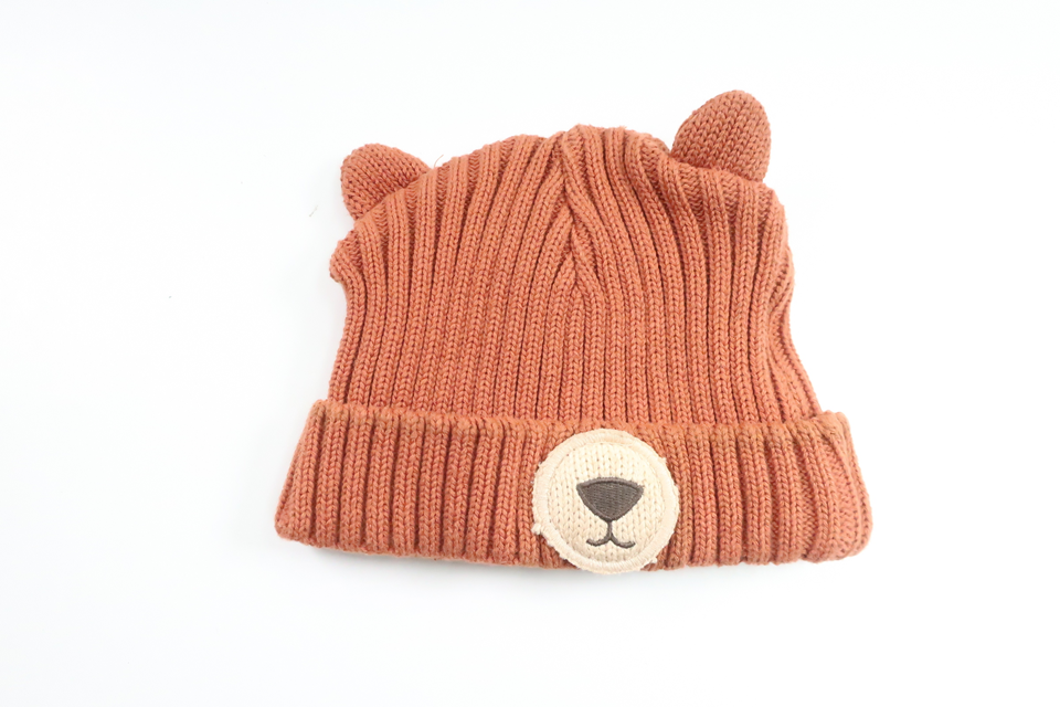 Hat with teddy bear from Lindex - Size 46/48 - Brown