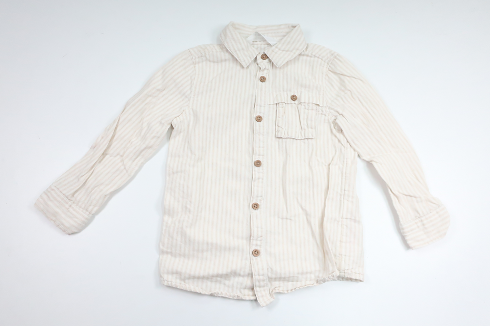 Striped shirt from Primark - Size 98 - Beige