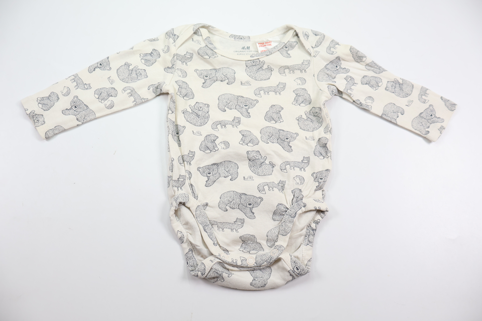 Bodysuit with bears from H&M - Size 62 - White