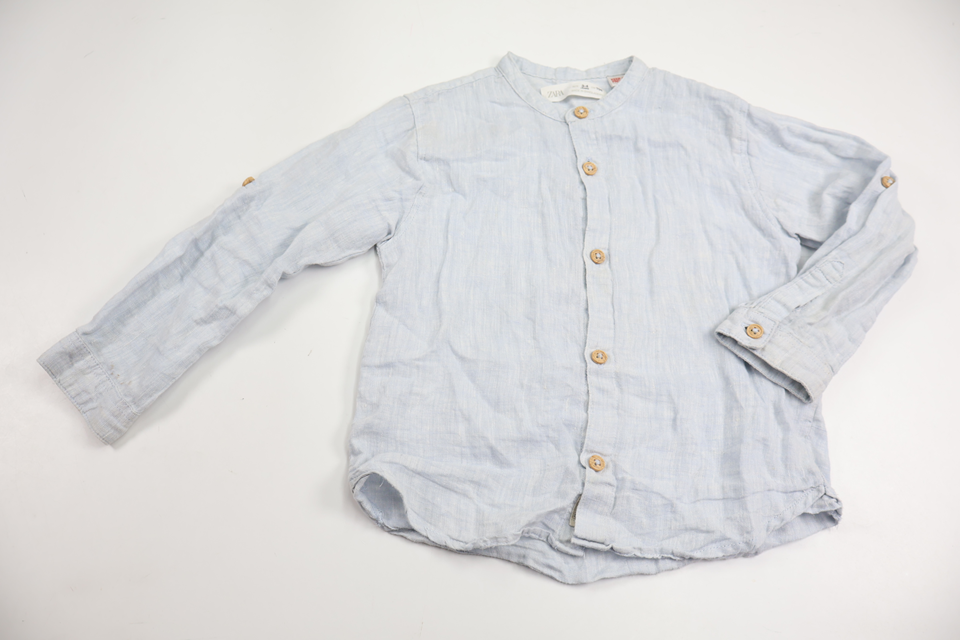 100% linen shirt from Zara - Size 104 - Blue