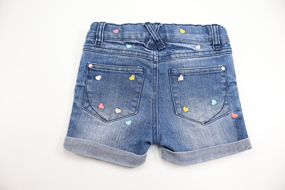 Jeans shorts with hearts from Name It - Size 98 - Denim