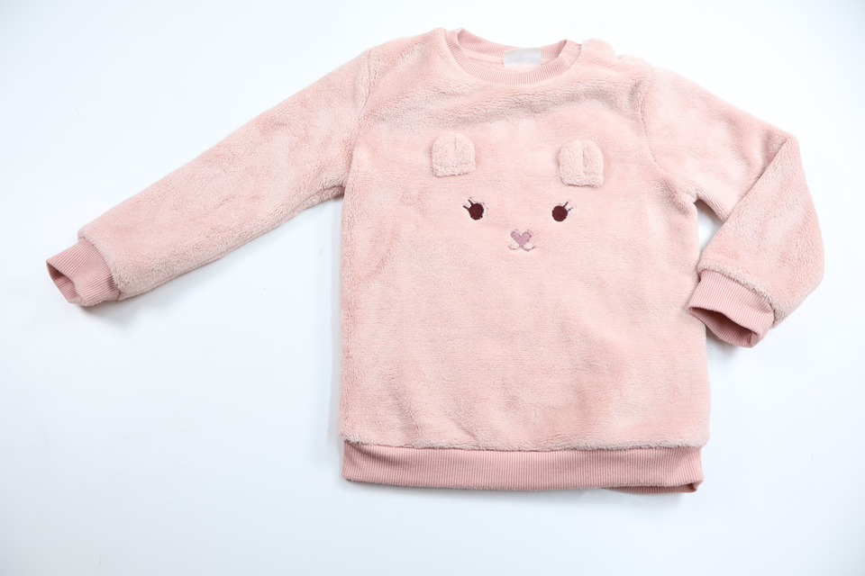 Fleecetröja med nalle från So Cute - Storlek 98 - Rosa