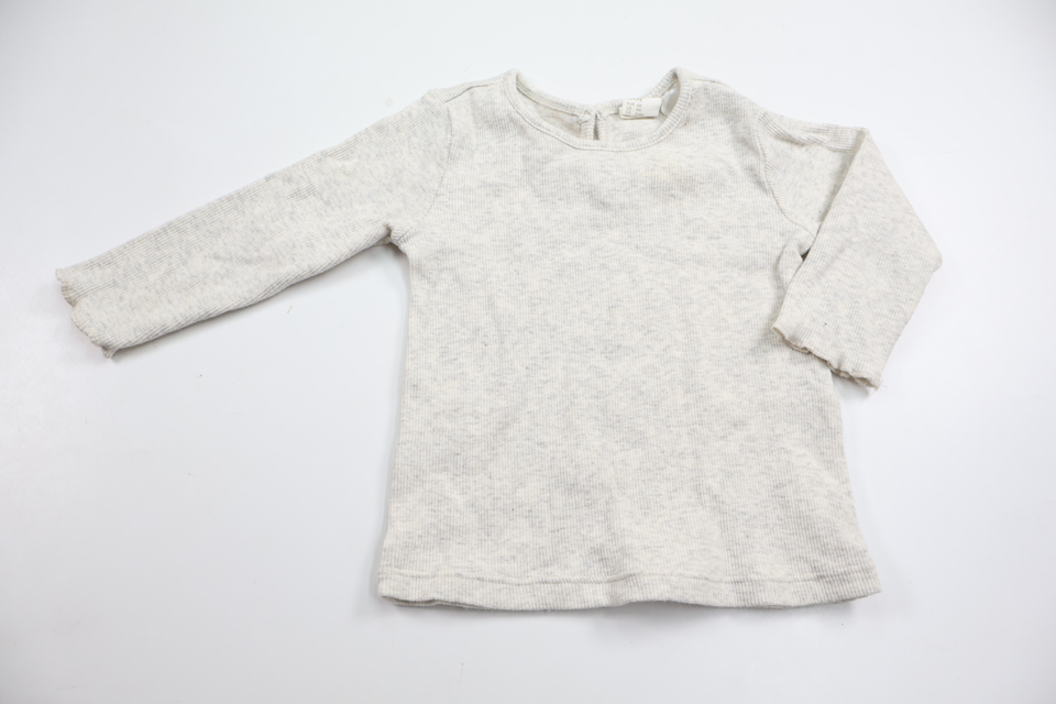 Ribbad tröja från H&M - Storlek 68 - Grå