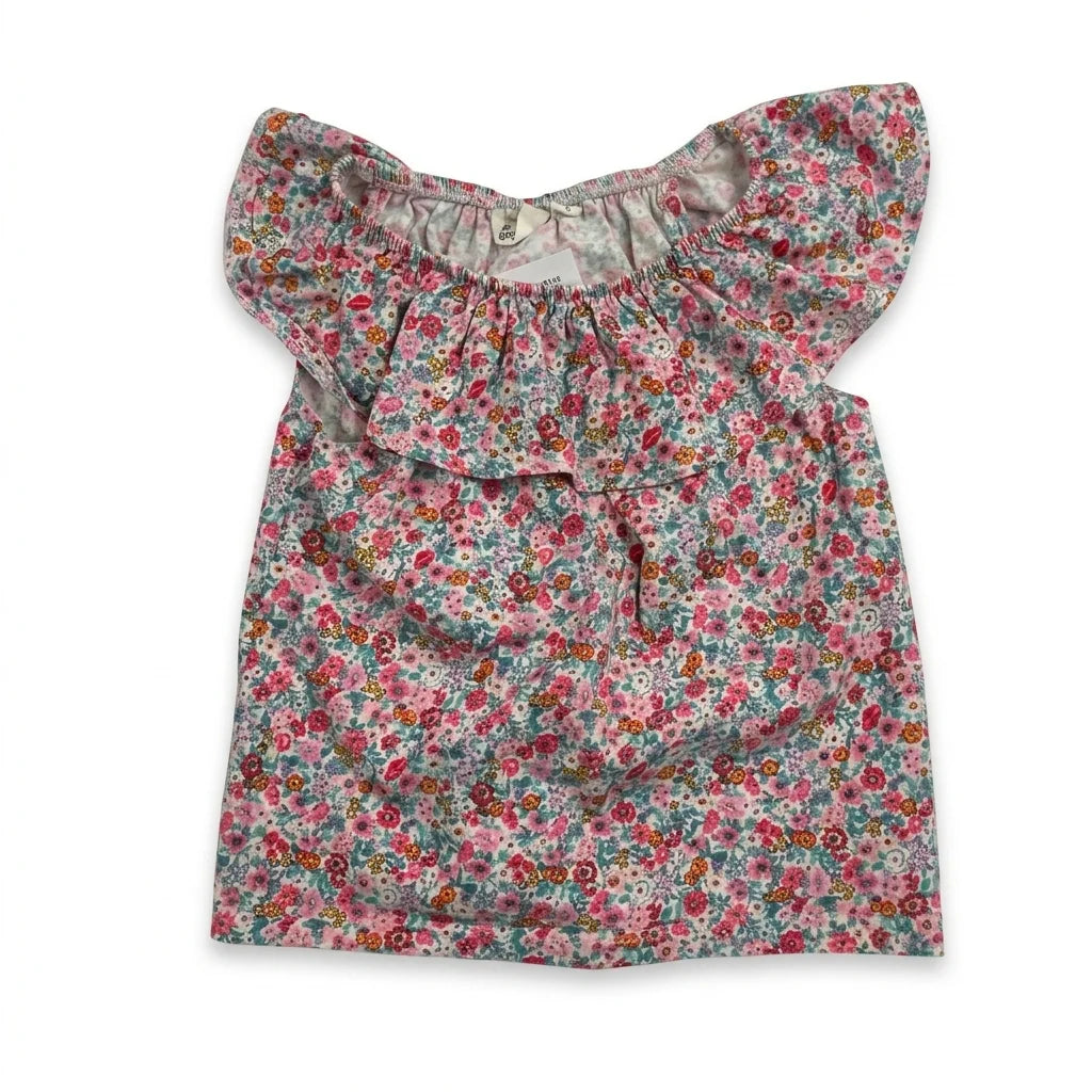 Blommig blus från Kappahl - Storlek 86/92 - Rosa