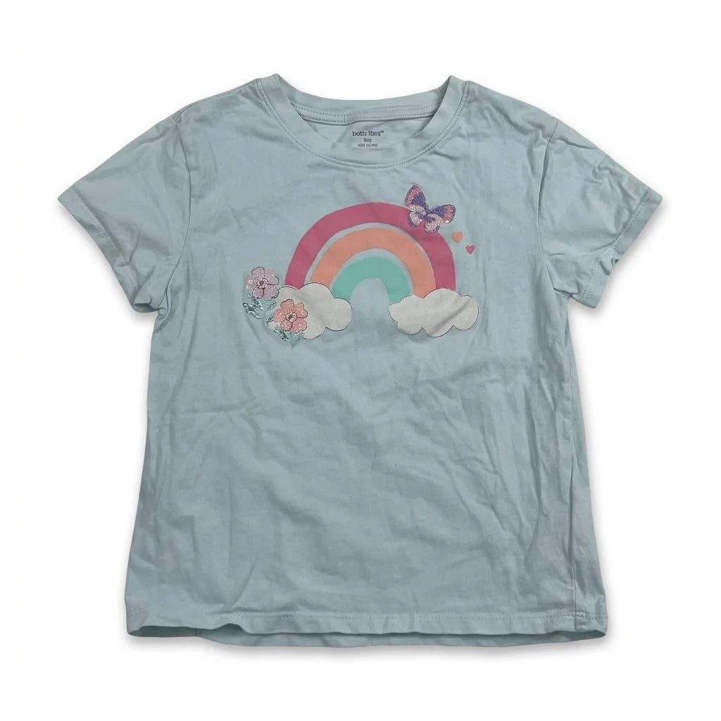 Mönstrad t-shirt från H&M - Storlek 110/116 - Blå