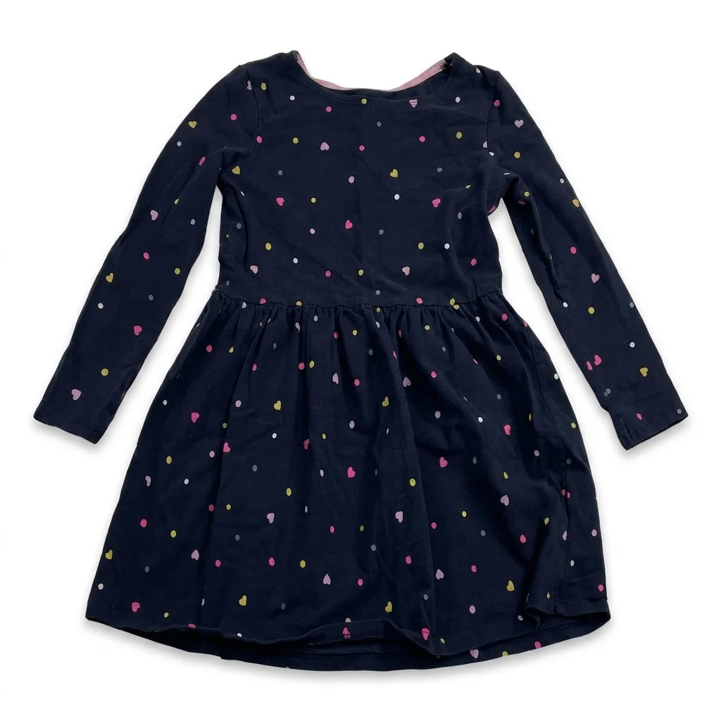 Prickig klänning från H&M - Storlek 98/104 - Marinblå