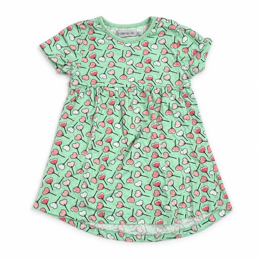 Mönstrad klänning från Casual Girls Wear - Storlek 80 - Grön