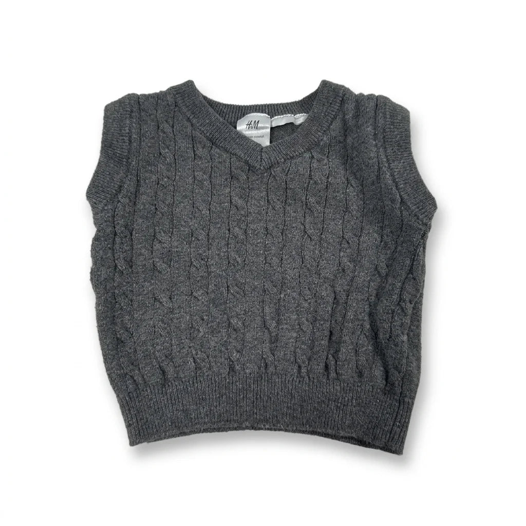 Rutig väst från H&M - Storlek EUR 56 - Grå