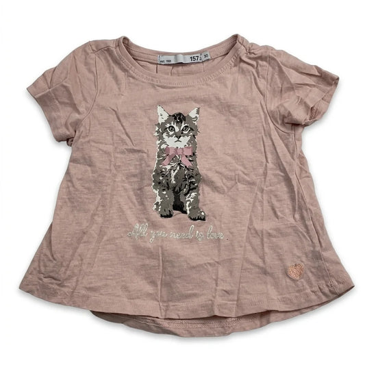 Mönstrad t-shirt från Lager 157 - Storlek 90 - Rosa