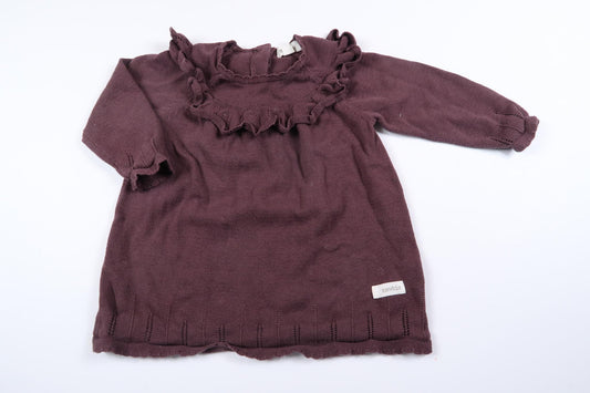 Purple knitted dress from Newbie in size 68