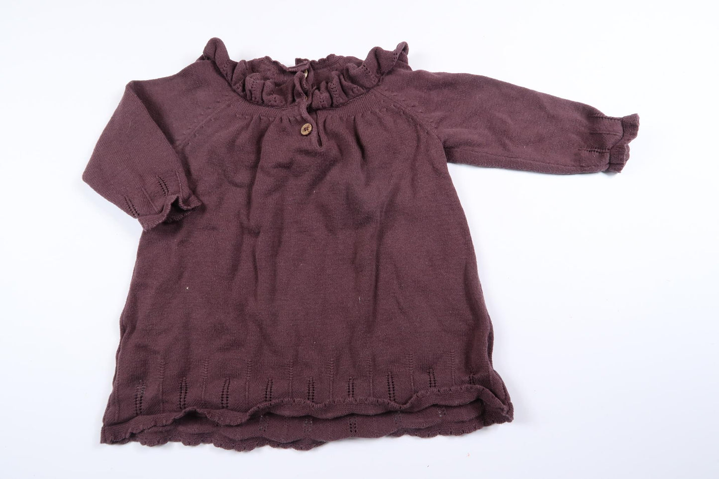 Purple knitted dress from Newbie in size 68