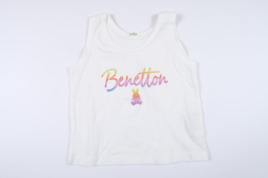 White tank top from United Colors of Benetton in size 74