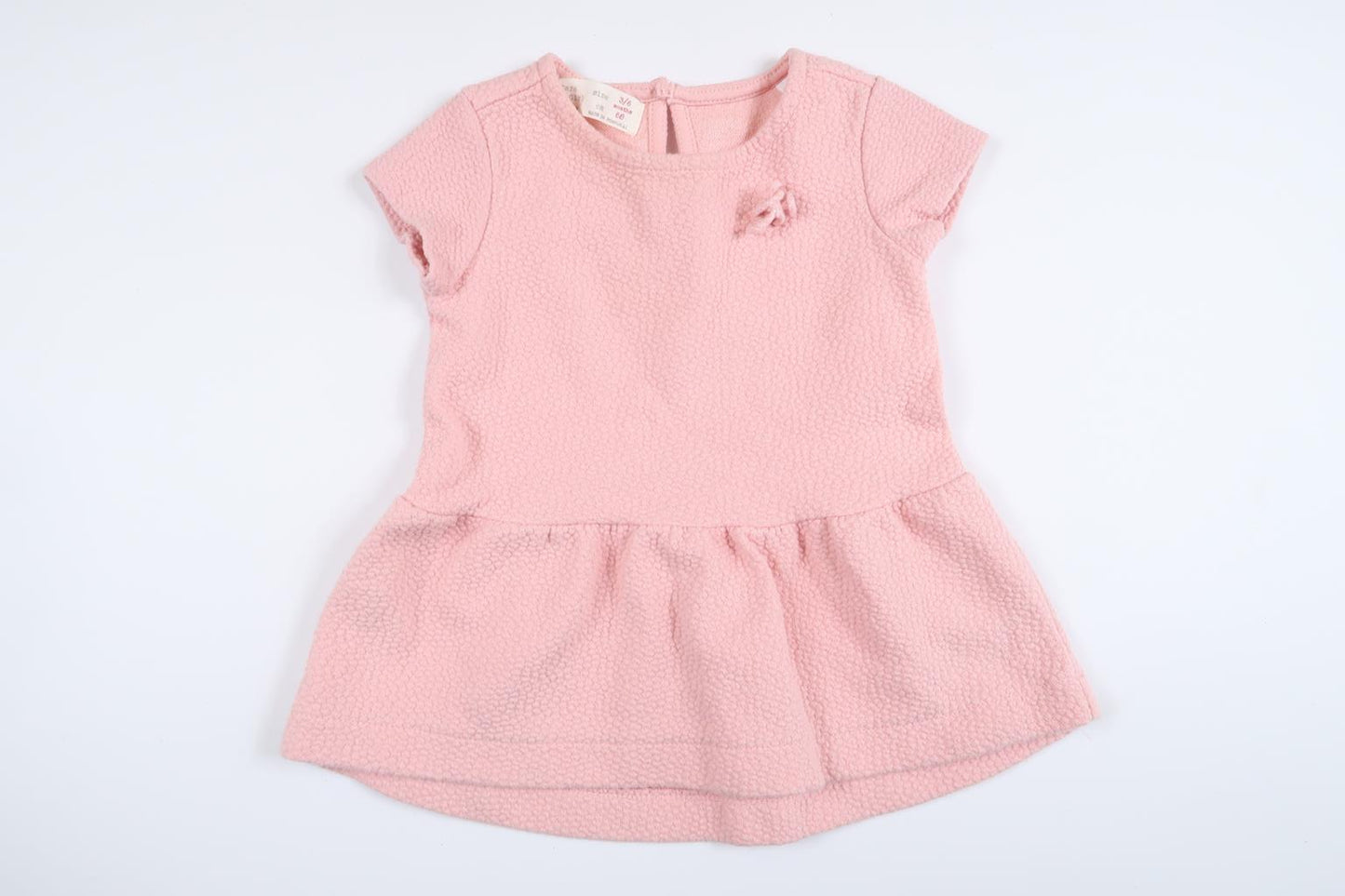 Pink short-sleeved dress from Zara in size 68