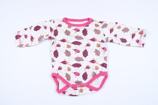 White long-sleeved bodysuit with animals from Minikids in size 50/56