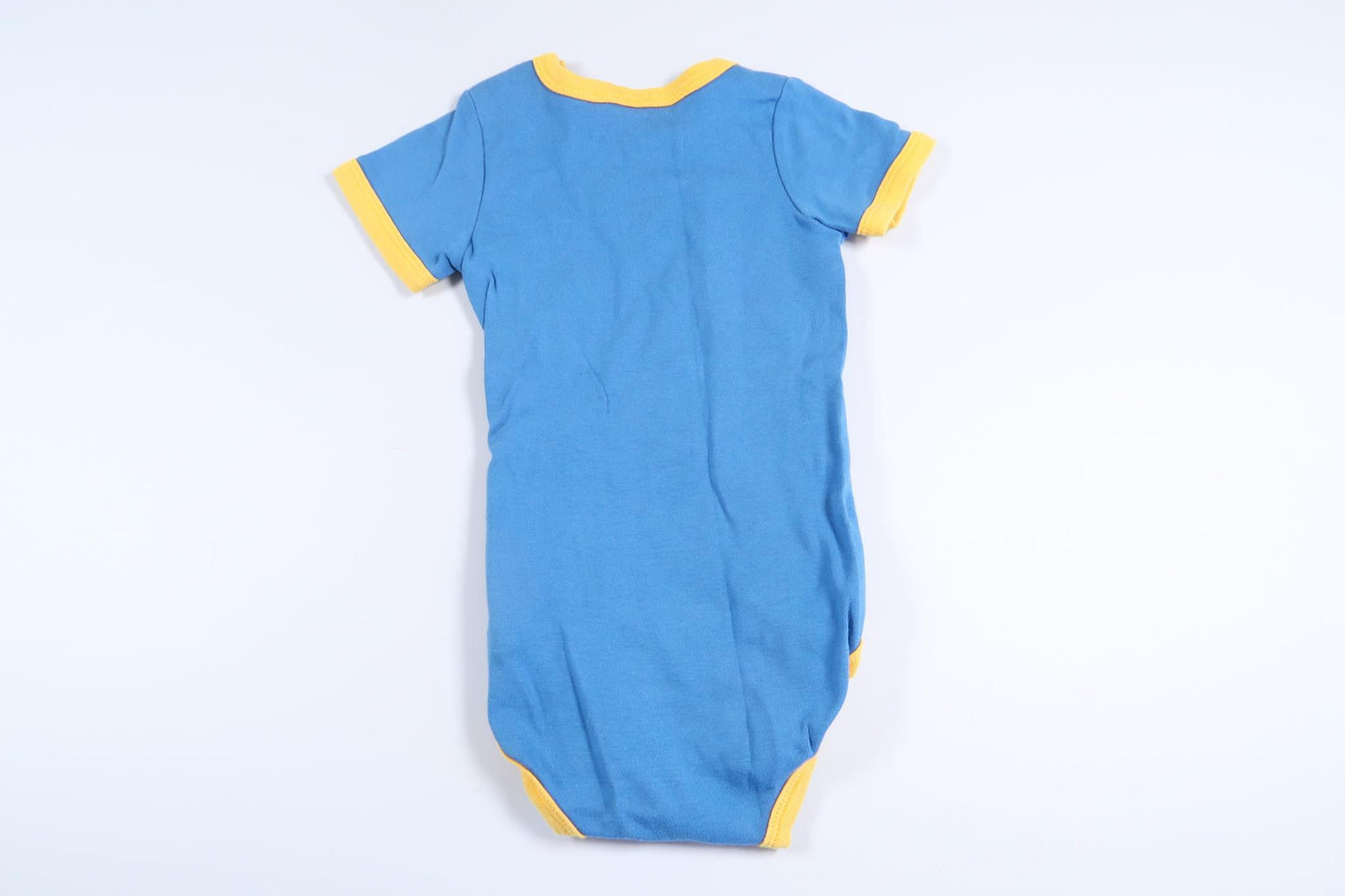 Blue short-sleeved Sweden bodysuit from Lindex in size 80