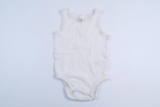 White linen bodysuit from H&M in size 80