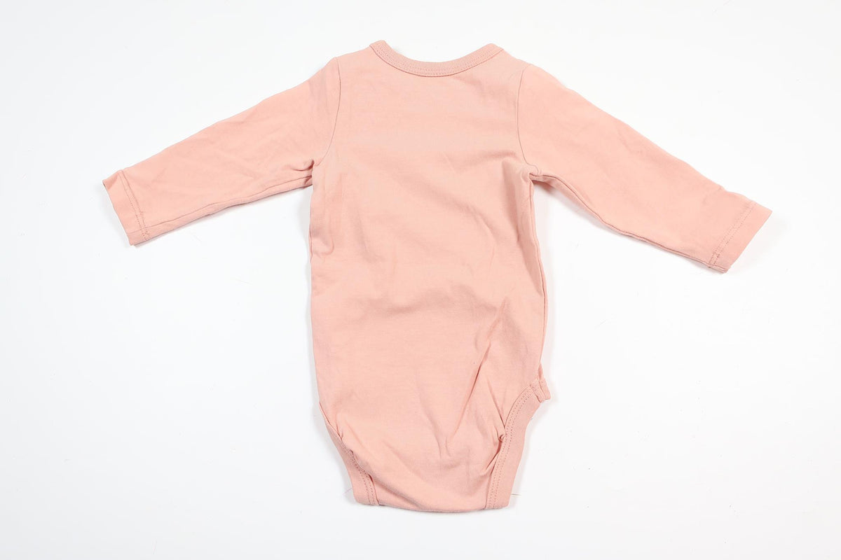 Pink long-sleeved bodysuit from Lindex in size 56