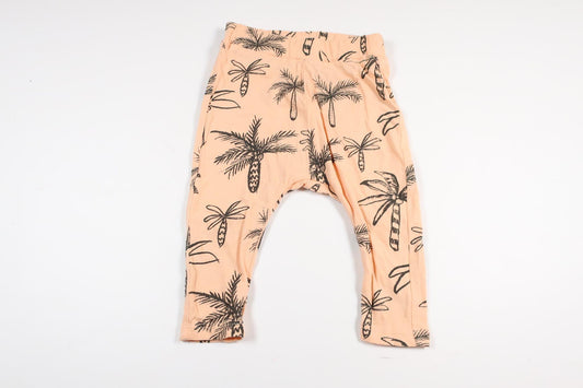 Pink trousers with palm trees from Lindex in size 68