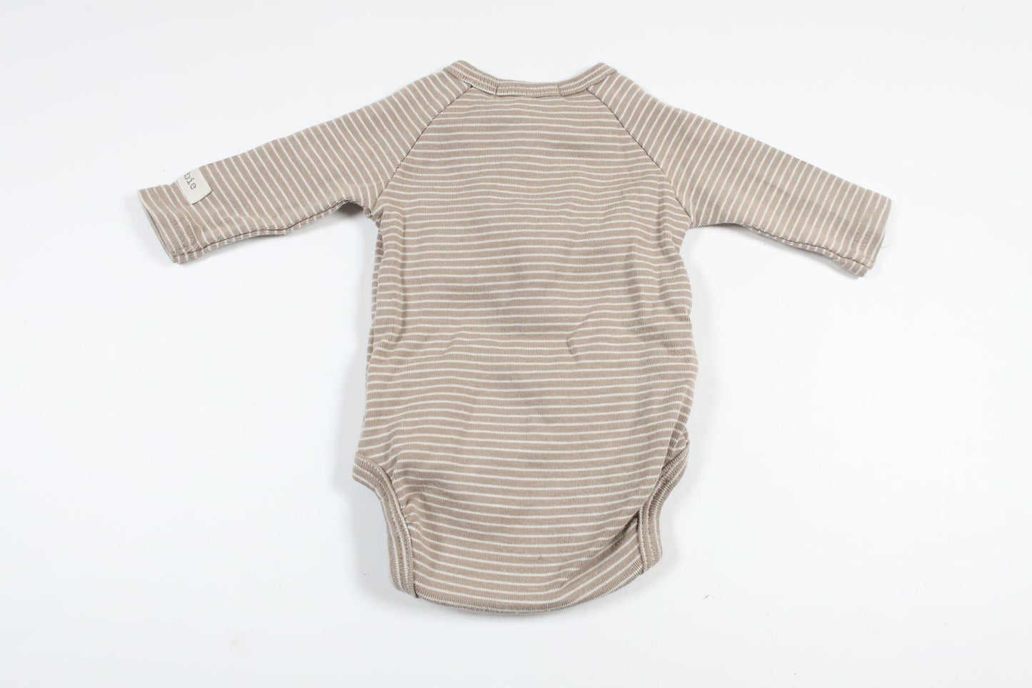 Beige striped long-sleeved wrap bodysuit from Newbie in size 44