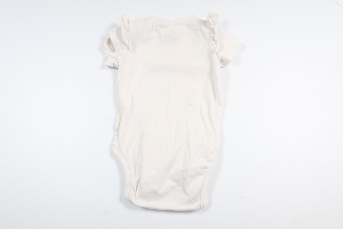 White short-sleeved bodysuit with rabbit from H&amp;M in size 56