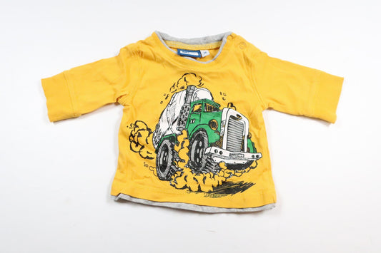 Yellow long-sleeved shirt with truck from Mini in size 56
