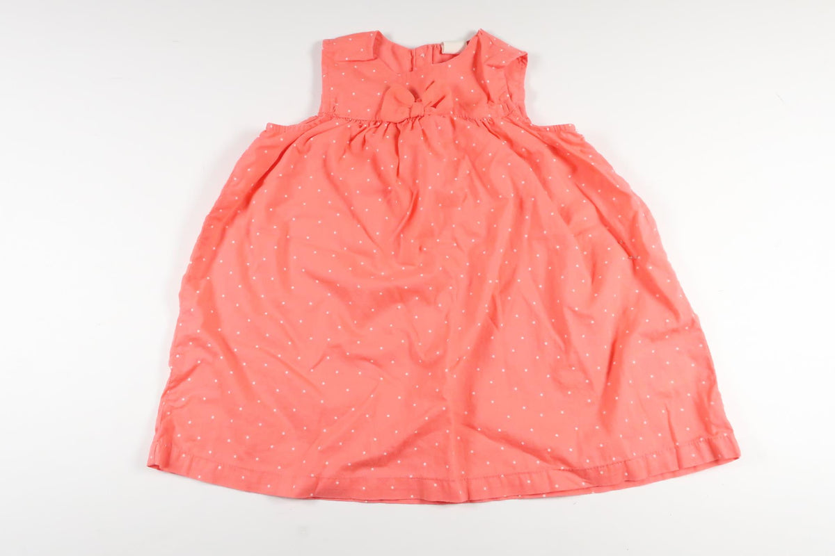 Neon pink polka dot dress from H&amp;M in size 80