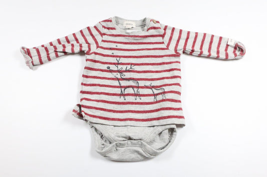 Sweater with built-in body from Newbie - Size 62 - Grey