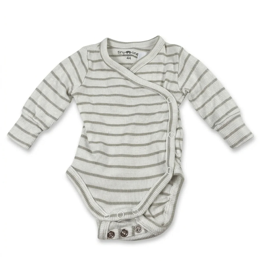 Randig body från Tiny One - Storlek 44 - Vit