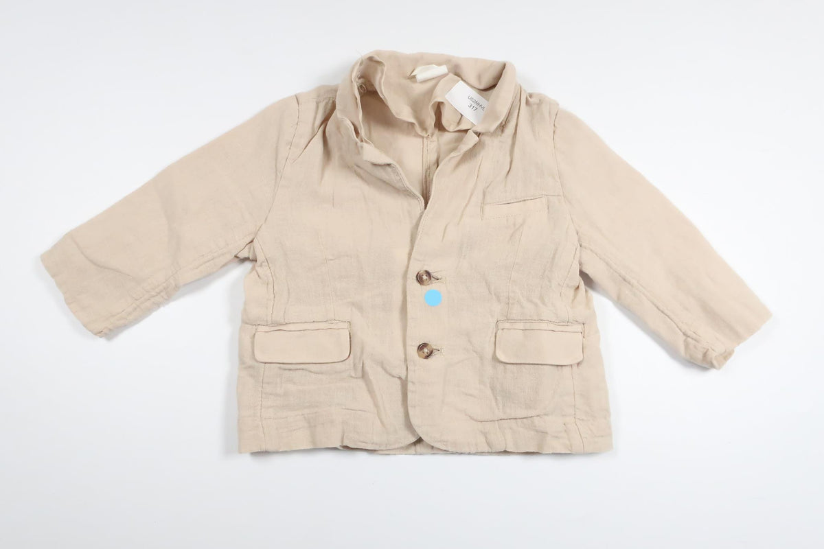 Linen blend blazer from H&amp;M - Size 68 - Beige