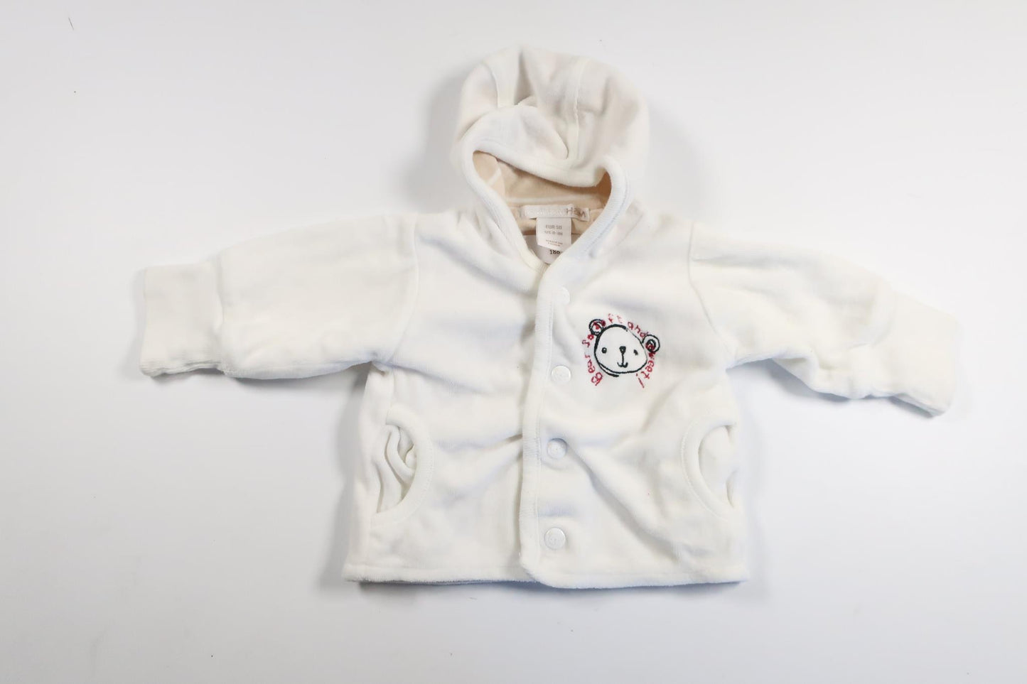 Velour hoodie from H&amp;M - Size 50 - White