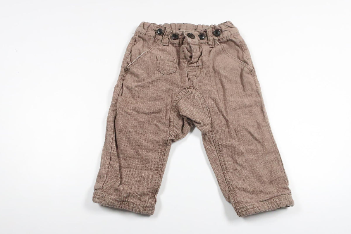 Lined trousers from Lindex - Size 68 - Brown