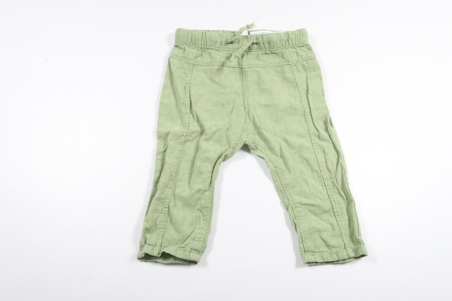 Linen mix trousers from H&amp;M - Size 68/74 - Green