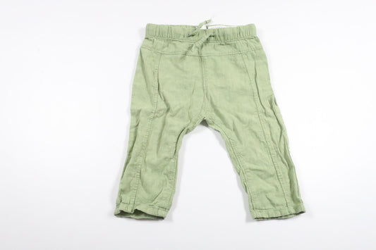 Linen mix trousers from H&amp;M - Size 68/74 - Green
