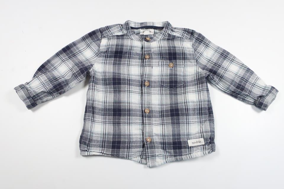 Checked shirt from Newbie - Size 74 - Navy blue