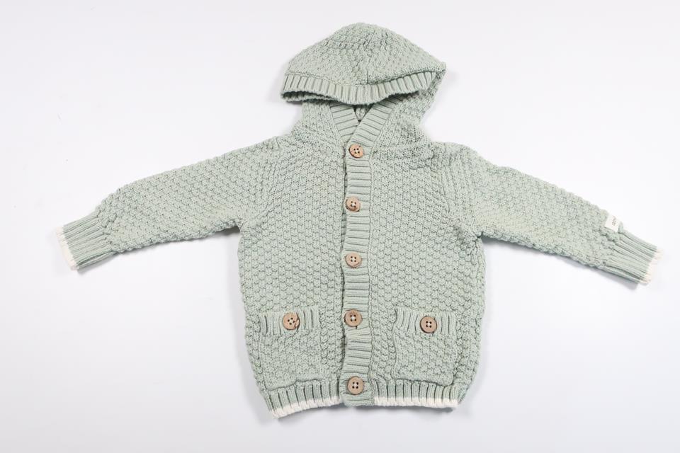 Knitted hoodie from Newbie - Size 62 - Green