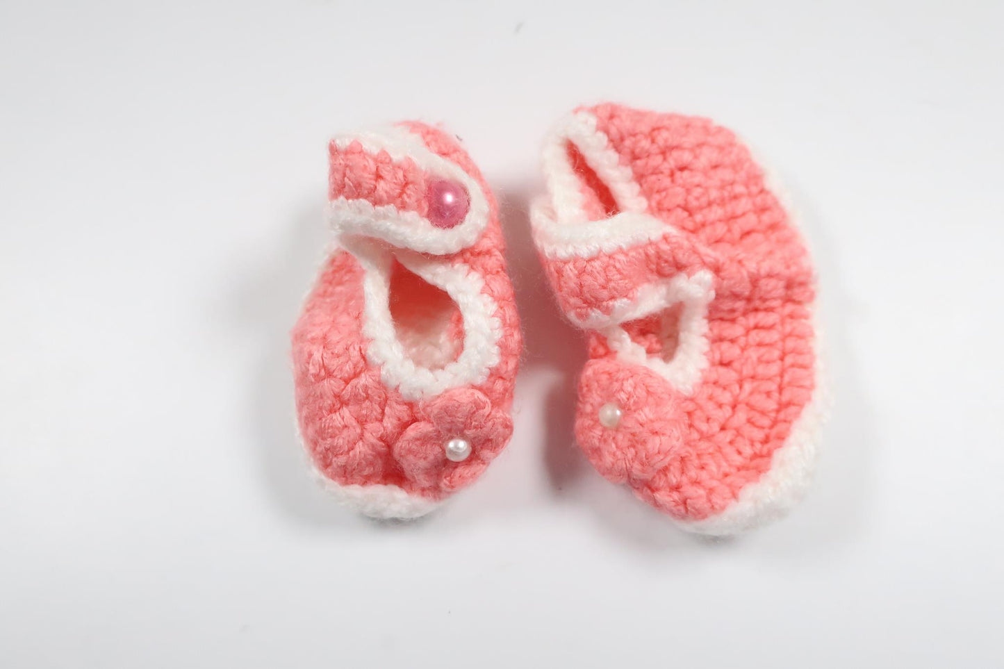 Hand-knitted booties from Unknown - Size 50/56 - Pink